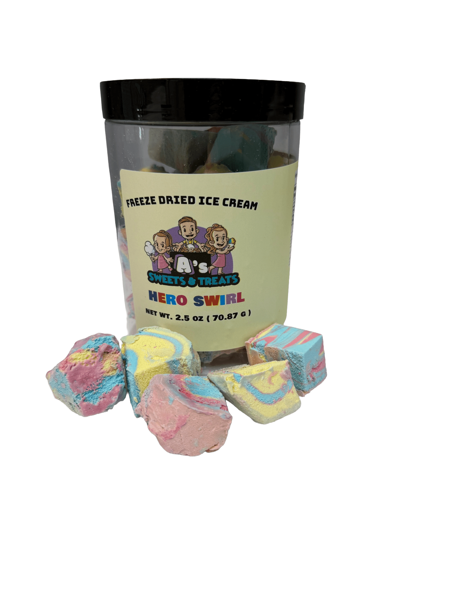 Hero Swirl Ice Cream - A's Sweets & Treats Freeze Dried Candy